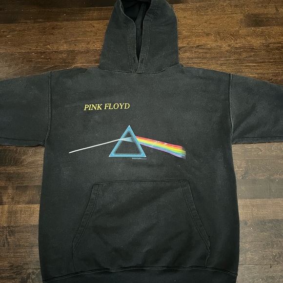 Vintage Pink Floyd 90s Dark Side Of The Moon 1996 B&E Hoodie - Picture 1 of 3
